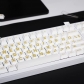 Golden Big Letters 104+38 Full PBT Dye-subbed Keycaps Set for Cherry MX Mechanical Gaming Keyboard